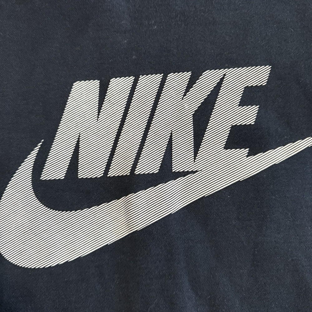Vintage‎ Y2K Nike Black Big Swoosh Pullover Fleece Sweatshirt Size XXL - Picture 2 of 7